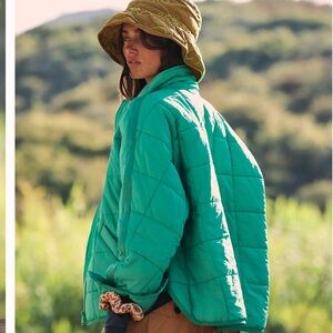 Free People Pippa Packable Puffer Jacket XS Sport Green